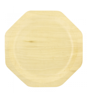 Assiette octogonale en bois "Scandinavie"  260x220mm - 200Pcs