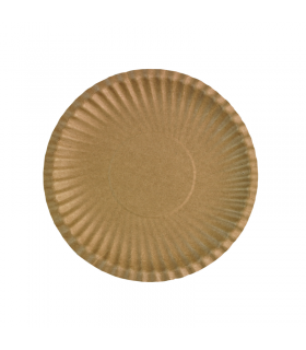 Assiette ronde en carton brun  H11mm - 2000Pcs