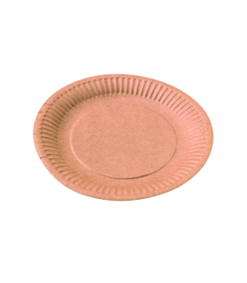 Assiette ronde en carton brun   H11mm - 900Pcs