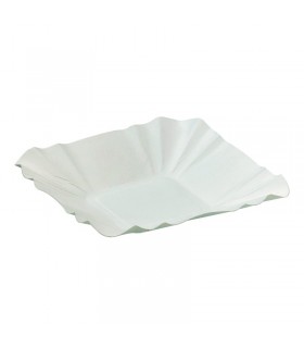 Assiette barque en carton blanc  108x108mm H20mm - 2000Pcs