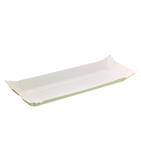 Assiette barque en carton blanc  320x130mm H13mm - 1500Pcs