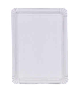 Assiette carton blanc rectangulaire - 150Pcs