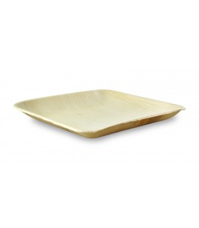 Assiette carrée en palmier  200x200mm H20mm - 100Pcs