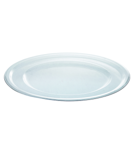 Assiette plastique transparente ronde - 96Pcs