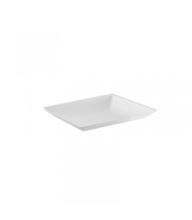 Assiette carrée blanche en pulpe 65x65mm - 300Pcs