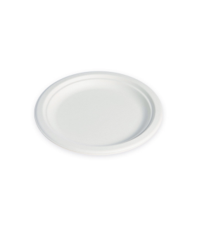 Assiette pulpe ronde blanche  H10mm - 60Pcs