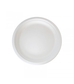 Assiette ronde blanche en pulpe - 1000Pcs