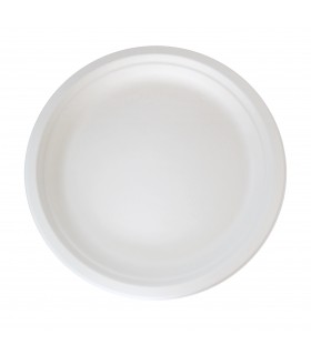 Assiette ronde blanche en pulpe  H23mm - 500Pcs