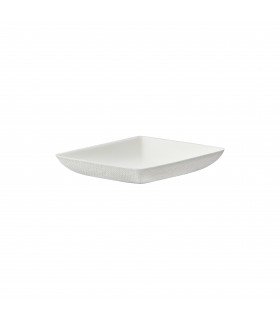 Assiette carrée blanche en pulpe "BioNChic"  65x65mm - 300Pcs