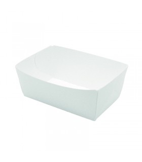 Barquette en carton blanc  120x70mm H43mm 510ml - 250Pcs