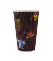 Gobelet carton double paroi décor "Tea Cup"   H135mm 400ml - 500Pcs