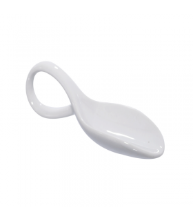 Mini cuillère en porcelaine blanc  118x41mm H30mm - 24Pcs