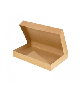 Boite plateau lunch carton brun  420x290mm H60mm - 100Pcs