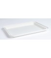 Couvercle plat blanc en pulpe pour plateau repas 60x60mm - 200Pcs