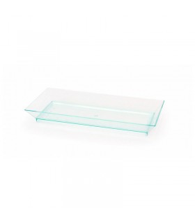 Elément de plateau réemployable plastique vert transparent "Klarity"  130x62mm - 200Pcs