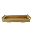 Plateau en carton kraft brun avec poignées  390x150mm H44mm - 200Pcs