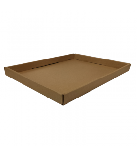 Plateau repas carton brun foncé  325x260mm H25mm - 100Pcs