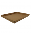 Plateau repas carton brun foncé  325x260mm H25mm - 100Pcs