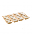 Plateau carton microflute rectangulaire avec 20 moules de cuisson  3 600x5 600mm - 25Pcs