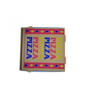 Boite pizza carton kraft brun  250x250mm H40mm - 100Pcs