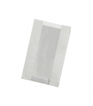 Sac blanc ingraissable en papier kraft à fenêtre plastique PP 220x140mm H60mm - 1000Pcs