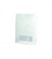 Sac bloomer papier blanc avec fenêtre  157x85mm H220mm - 500Pcs