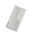 Sac sandwich blanc ingraissable en papier kraft à fenêtre cristal et 4 cm de soufflet 200x60mm H400mm - 1000Pcs