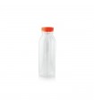 Bouteille transparente en plastique PET avec bouchon orange 61 H161mm 330ml - 220Pcs