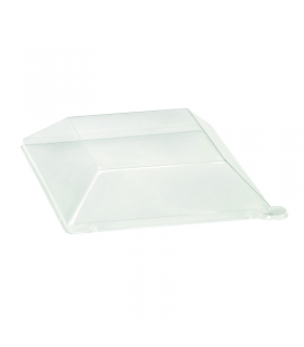 Couvercle RPET transparent  160x160mm H38mm - 250Pcs