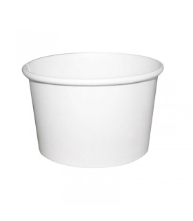 Pot carton blanc chaud et froid avec couvercle carton   H60mm 230ml - 250Pcs