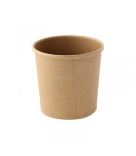 Pot carton kraft brun chaud et froid   H89mm 360ml - 500Pcs