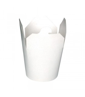 Pot carton rond carton blanc fermeture à encoche   H100mm 450ml - 500Pcs