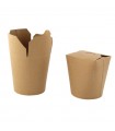 Pot carton rond kraft fermeture à fente 85x98mm H95mm 750ml - 500Pcs