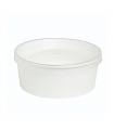 Combo Saladier rond Blanc "Buckaty" et couvercle PET    H50mm 550ml - 300Pcs