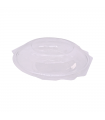 Saladier PET rond avec couvercle charnière   H30mm 500ml - 240Pcs