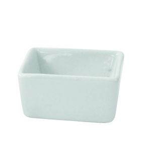 Mini bol cube en porcelaine blanc  60x60mm H53mm - 24Pcs