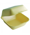 Coquille plastique PSE jaune double  130x132mm H68mm - 500Pcs