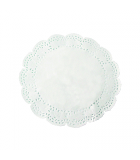 Dentelle papier blanc ronde - 250Pcs