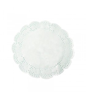 Dentelle papier blanc ronde - 250Pcs