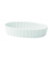 Mini moule ovale en porcelaine blanc  100x58mm H20mm - 24Pcs