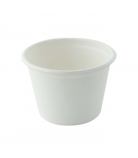 Pot à dessert blanc en pulpe de canne à sucre  H53mm 133ml - 1000Pcs