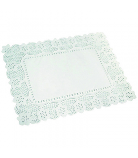 Dentelle papier blanc rectangulaire  400x500mm - 250Pcs