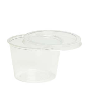 Pot rond PLA transparent   H50mm 120ml - 2000Pcs