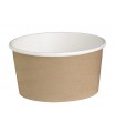 Pot "Deli" rond en carton décor brun  H87mm 600ml - 500Pcs