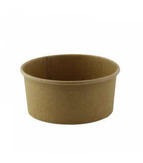 Pot "Deli" rond en carton kraft   H52mm 370ml - 500Pcs