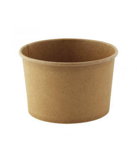 Pot "Deli" rond en carton kraft   H72mm 532ml - 500Pcs