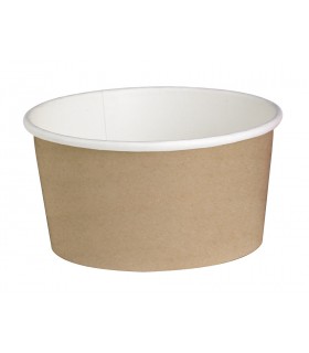 Pot "Deli" rond en carton kraft   H87mm 600ml - 500Pcs