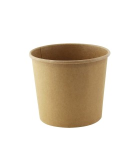 Pot "Deli" rond en carton kraft  H115mm 790ml - 500Pcs