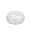 Pot Deli rond PET transparent avec couvercle dôme   H48mm 125ml - 500Pcs