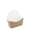 Emballage carton kraft pour bagel intérieur blanc  120x40mm H120mm - 1000Pcs